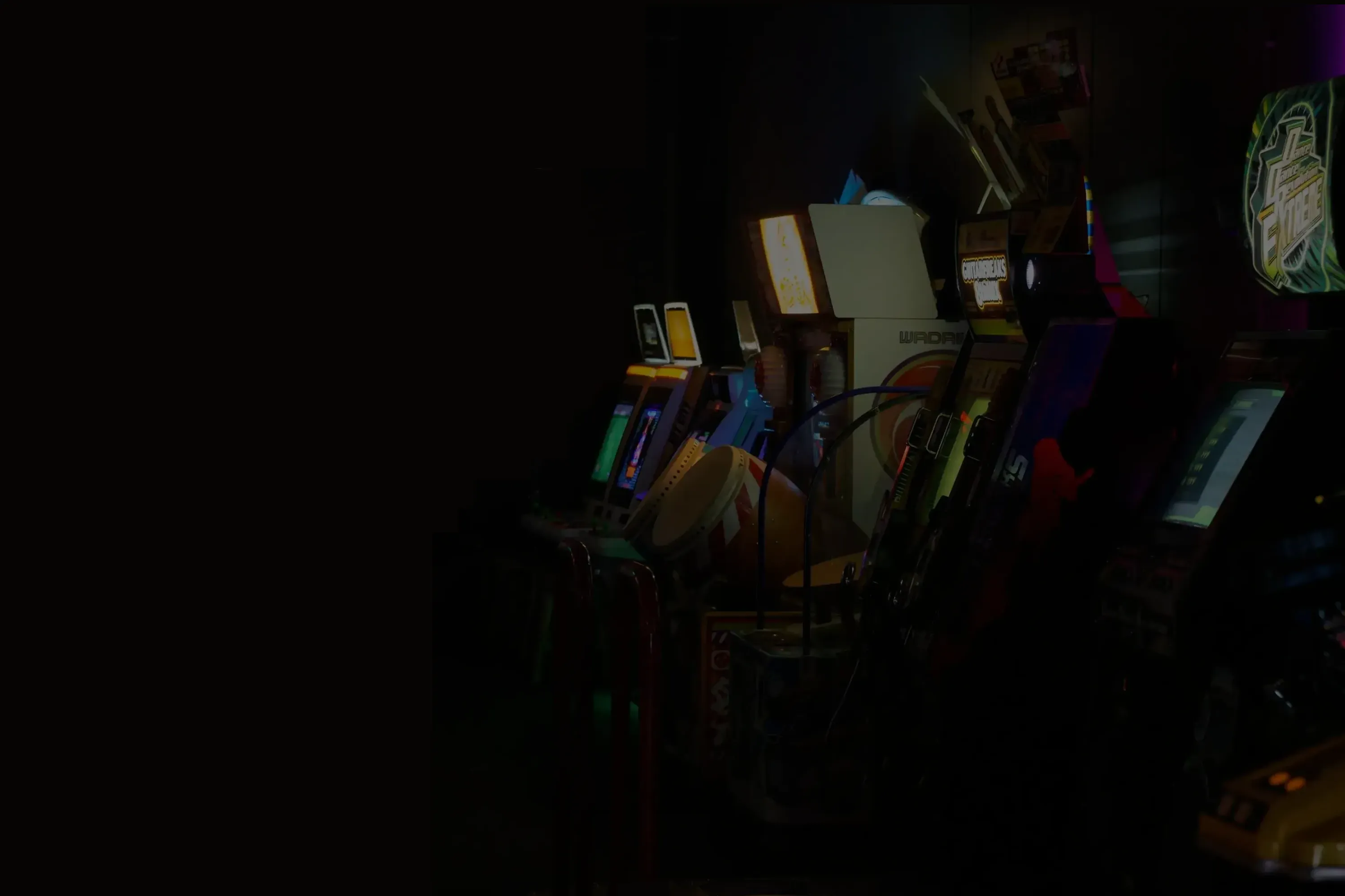 An arcade room representing the world of gaming.